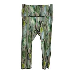 Cactus Print Leggings - Green Patterned Women's Leggings